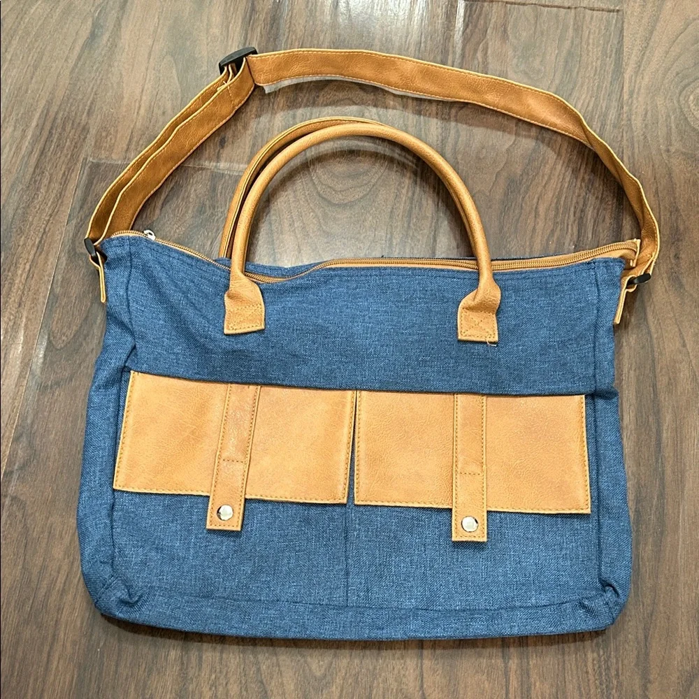 AARP Stylish Canvas Courier Tote Bag